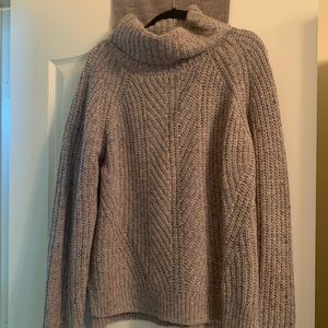 grey with multicolor sweater